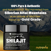 LifeEssentia® Shilajit Pure Himalayan Organic Resin Natural Shilajit Resin