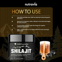 LifeEssentia® Shilajit Pure Himalayan Organic Resin Natural Shilajit Resin