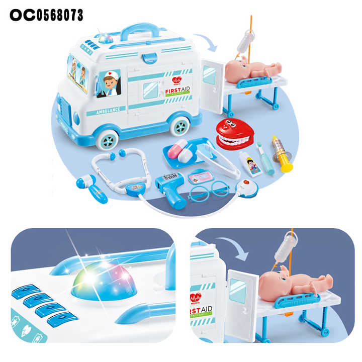 First-Aid Ambulance Car Doctor Toy Set